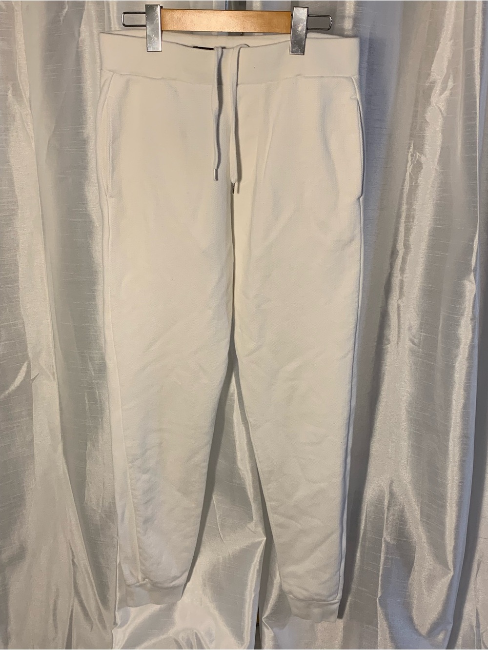 Zara Men's Cream Drawstring Sweatpants